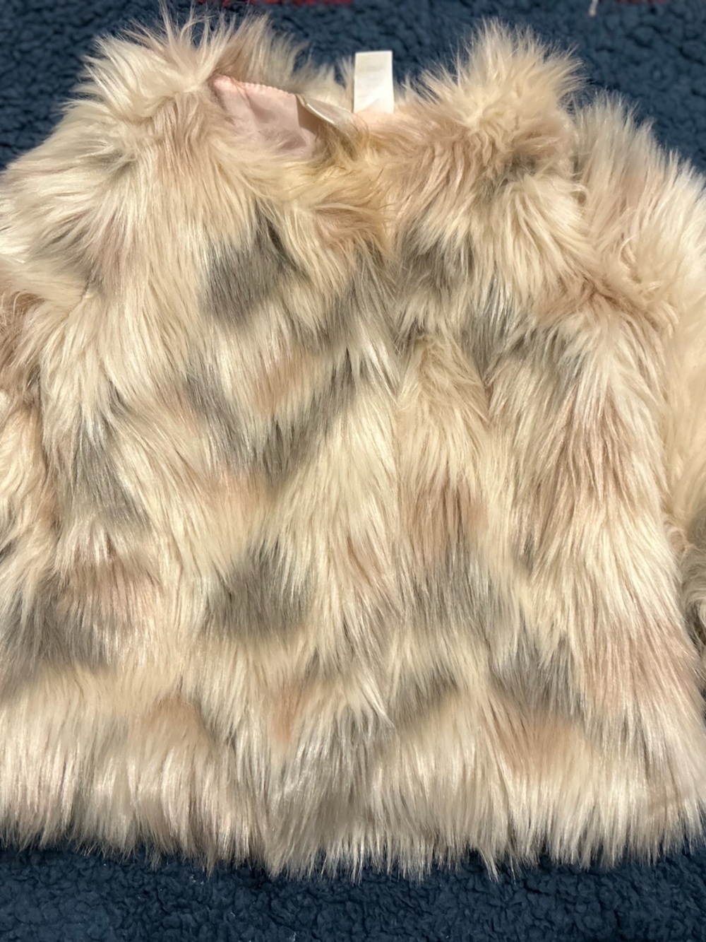 12 months faux fur Route 66 button up coat